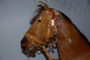 antique big rocking horse & pulling toys horse * at 1895