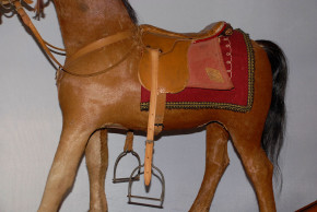 antique big rocking horse & pulling toys horse * at 1895