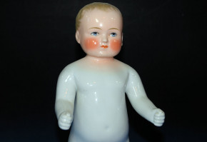 antique bathing doll * porcelain doll * at 1900-1920 * 15.3 inch