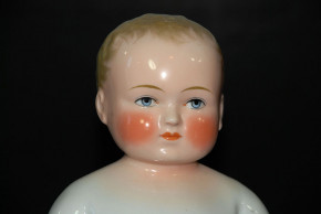 antique bathing doll * porcelain doll * at 1900-1920 * 15.3 inch