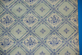 antique doll kitchens wallpaper 1 role of Delft tile in front of