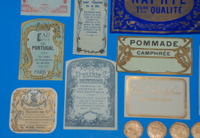 antique perfumery paper sticker * France 1920