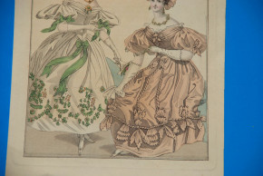 Biedermeier period Litho. hand colored * Parisian outfits * 1833