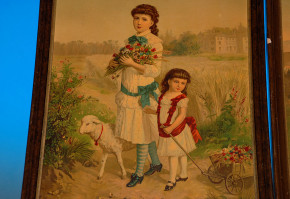 4 antique French children pictures * the four seasons * at 1870-