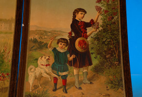 4 antique French children pictures * the four seasons * at 1870-