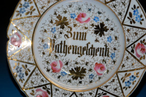 antique wall plate * to the godfather present rose motive at 189