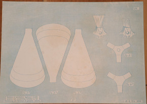 Airship zeppelin modelling sheet * O.M.R. 3000 * at 1910-1915