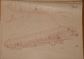 Airship zeppelin modelling sheet * O.M.R. 3000 * at 1910-1915