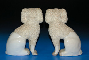 2 antique big dog figures Chinaporcelain * at 1880