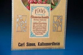 antique flowers calendar * rose motive * of 1916