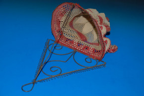 antique kitchens wall holder * onion net * german at 1880