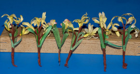 6 x antike Miniatur Puppenstuben Blumen * um 1900-1920 (13)