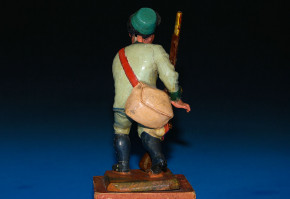 antike Wackelfigur aus Pappmaché * Wilddieb * Sonneberg 1860