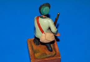 antike Wackelfigur aus Pappmaché * Wilddieb * Sonneberg 1860