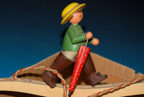 antike Erzgebirge Kinderzimmer Lampe * 30er bis 40er Jahre