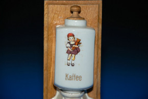 antike Puppenküchen Wandkaffeemühle * Kindermotiv * um 1900