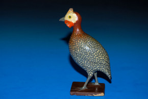 antike Pappmaché Figur Perlhuhn * Sonneberg/Rodach um 1860