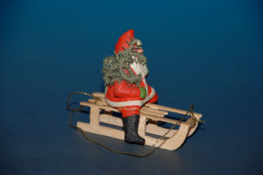 Erzgebirge Weihnachtsmann Christbaumschmuck um 1900-1920