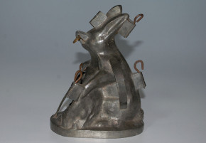 antike Schokoladenform - Eisform * Hase mit Korb * um 1900