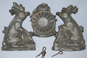 antike Schokoladenform - Eisform * Hase mit Korb * um 1900