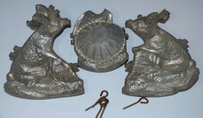 antike Schokoladenform - Eisform * Hase mit Korb * um 1900