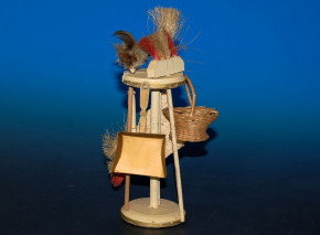 antiker Puppenküchen Besenständer * 7 Teile * um 1900-1920