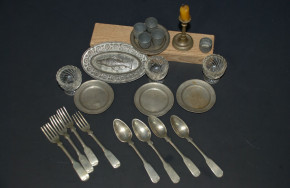 22 x antike Puppenküchen Ausschmückteile * um 1900