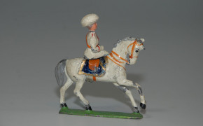 antike Zinnfigur Kaiser & Kaiserin zu Pferd * G. Heyde um 1900