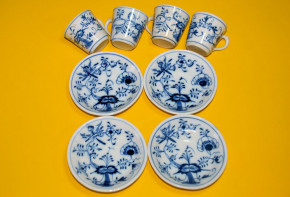 antique children or dolls coffee set * onion pattern * at 1900