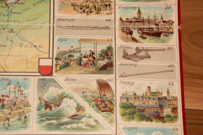 antiker großer Spielplan * Seebäder * Otto Meier Verlag um 1900