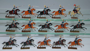 15 antike Zinnfiguren Reiterei aus Dt. Franz. Krieg 1870-1871