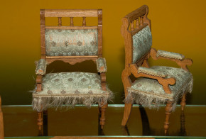 antike Puppenstuben Salon Möbel * 10 Teile * um 1880-1890