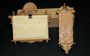 antiker Puppenstuben Regulator & Wandspiegel * um 1880-1890