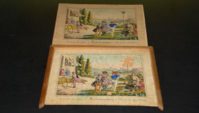 Biedermeier Kinder Puzzle * Kindervergnügen * um 1850-1860