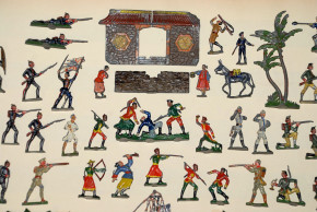 antike Spenkuch Zinnfiguren Boxeraufstand, Peking u.s.w. * 1900