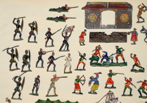 antike Spenkuch Zinnfiguren Boxeraufstand, Peking u.s.w. * 1900