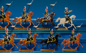16 Zinnfiguren * Ulanen Kavallerie mit Wimpellanzen * vor 1900