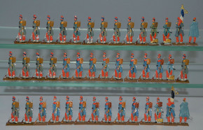 42 Zinnfiguren * Franz. Infanterie von 1870-1871 * vor 1900