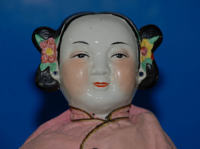 antique China porcelain doll * Chinese orig. clothes * at 1900