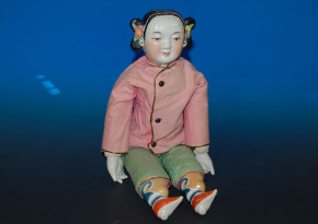 antique China porcelain doll * Chinese orig. clothes * at 1900