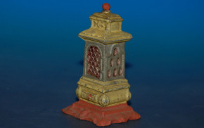 antique doll house cast stove * tin paints * at 1900-1920
