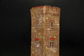ELASTOLIN castle tower part made of mass & wood