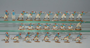 26 antike Zinnfiguren Türken o. Marokaner im Kampf * um 1880