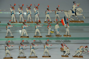 22 antike Zinnfiguren Franzosen napoleonische Truppen um 1880