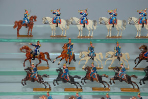 27 antike Zinnfiguren * preuss. Kavallerie * um 1880-1890