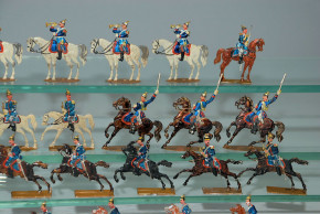 27 antike Zinnfiguren * preuss. Kavallerie * um 1880-1890