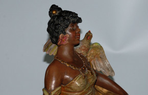 antike Werbe Schaufenster Figur * SAMOA Schönheit * um 1900