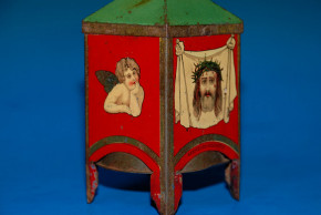 seltener Kerzenanzünder & Löscher * litho. Blech um 1880-1890