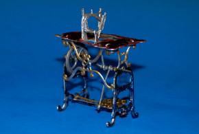 rare doll house tin sewing machine * mobile at 1870-1880