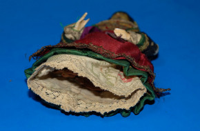 antike Biedermeier Wachskopf Puppenstubenpuppe * um 1850
